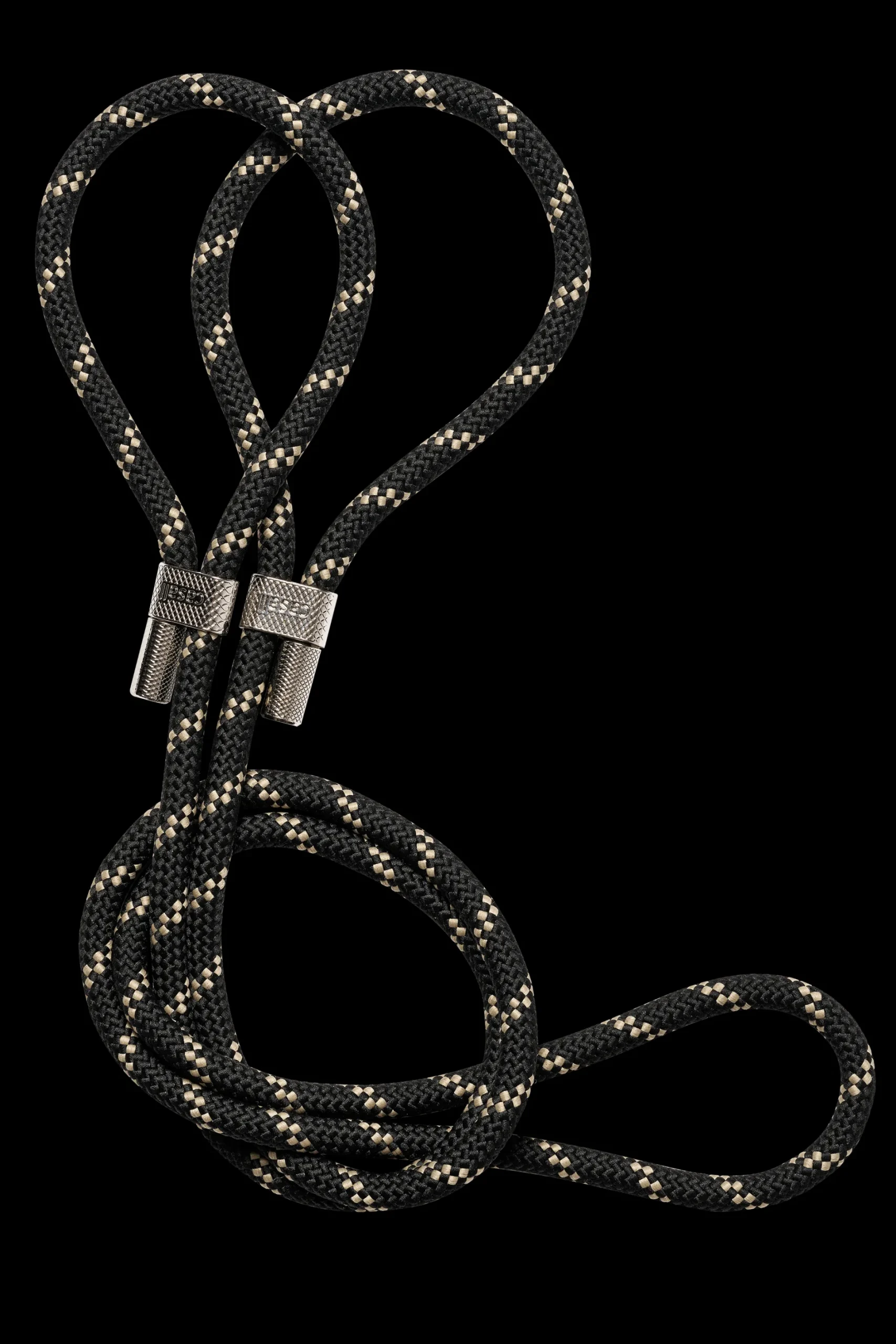 Braided Yoga Carry Strap - Black/Beige