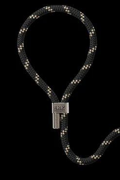 Braided Yoga Carry Strap - Black/Beige