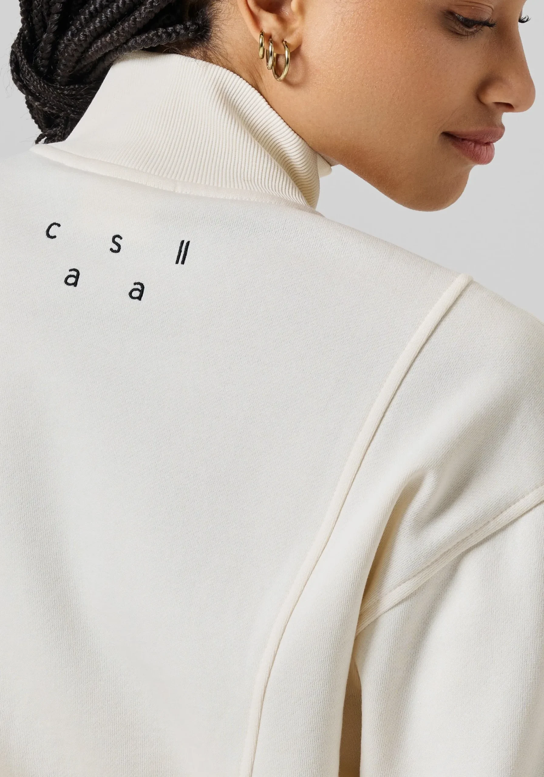 Comfy Full Zip Sweater - Off White