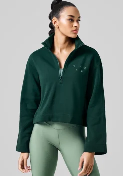 Comfy Half Zip Sweater - Dark Pine