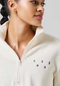 Comfy Half Zip Sweater - Off White