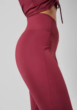 Crease High Waist Tights - Evening Red