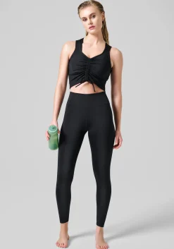 Crease High Waist Tights - Black