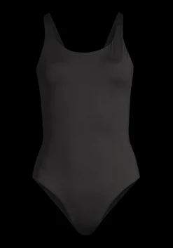 Deep Racerback Swimsuit - Black