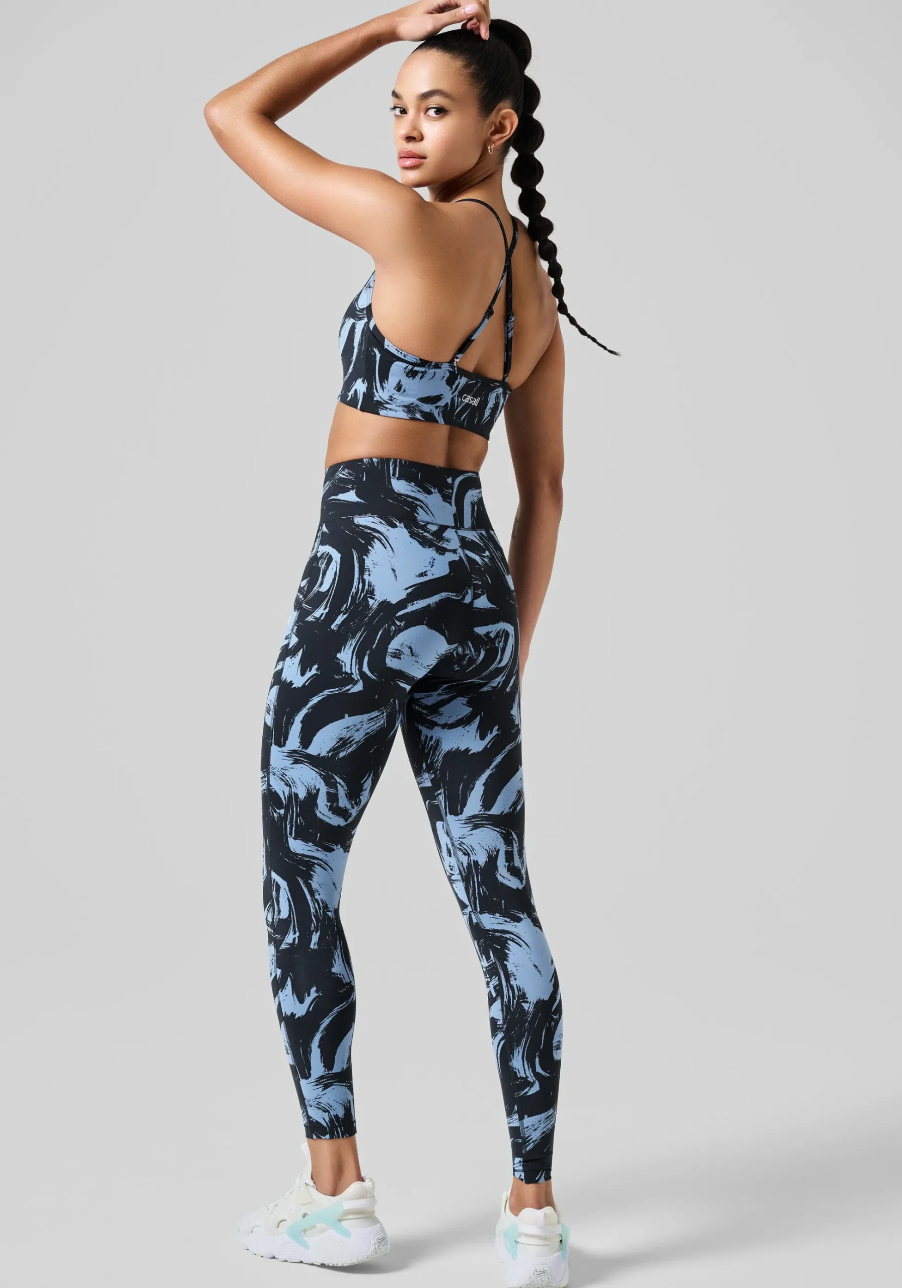 Essential Printed Tights - Blaze Blue