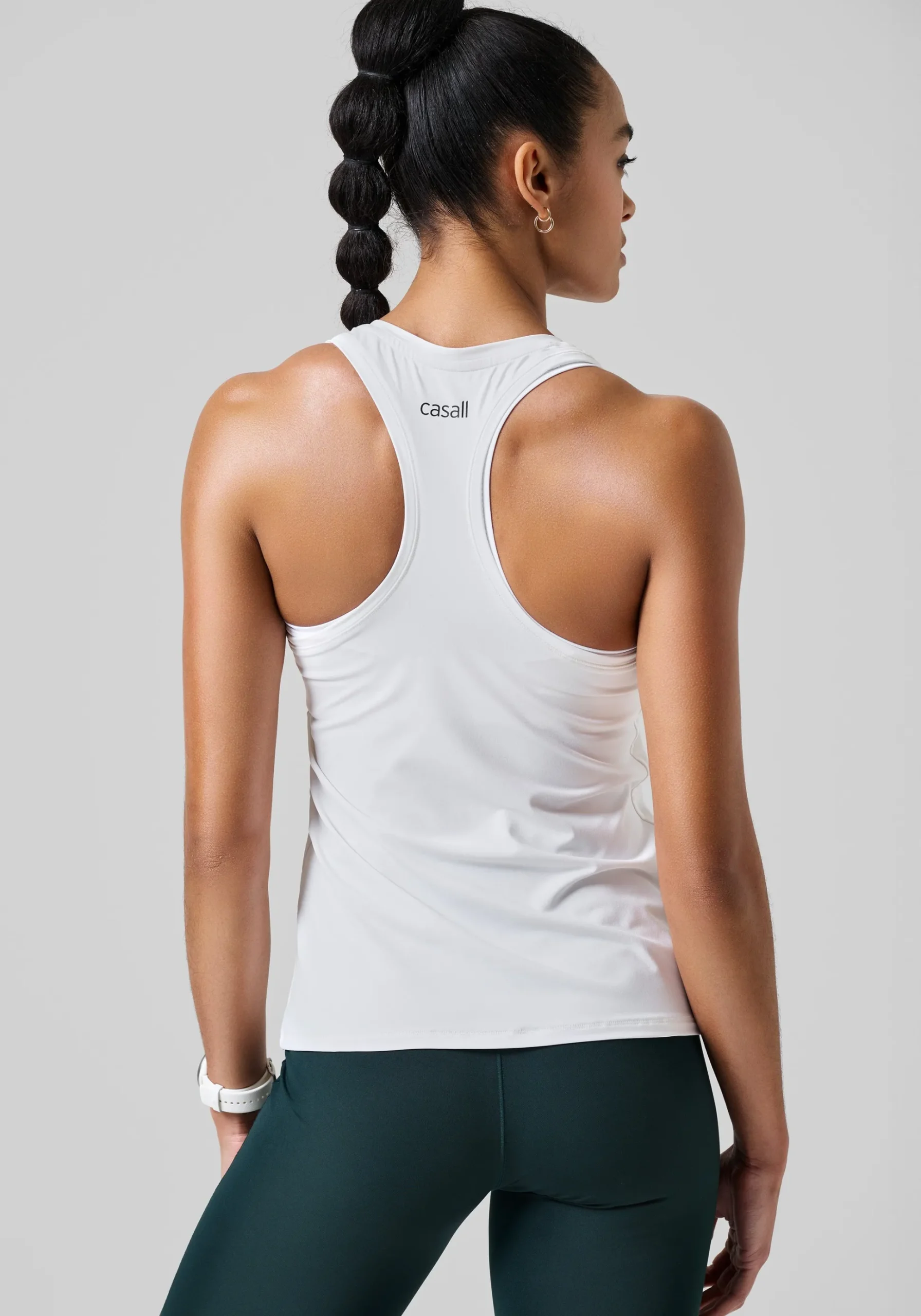 Essential Racerback Tank - White