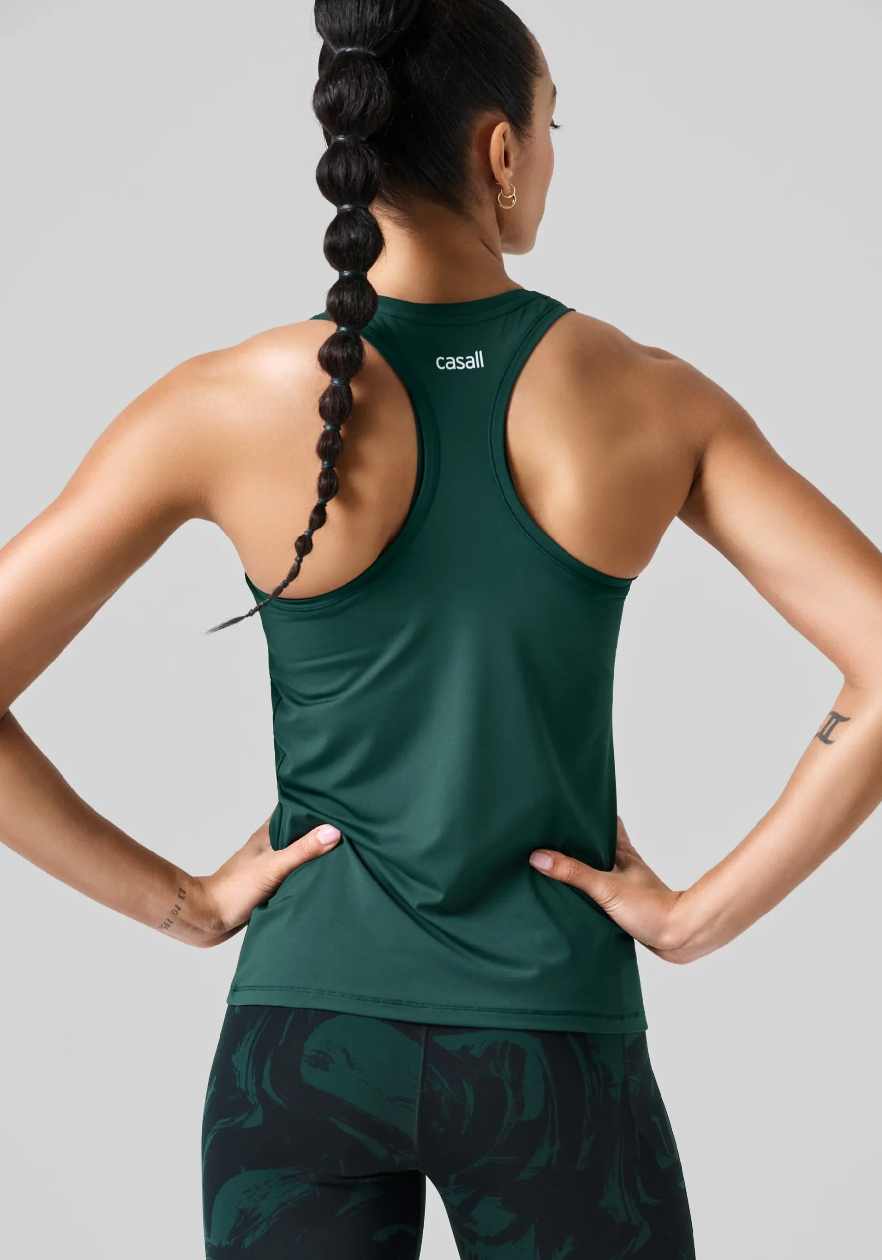 Essential Racerback Tank - Dark Pine