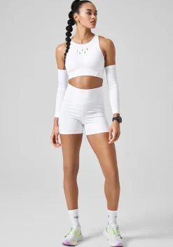 Grace High Waist Hot Pant - White