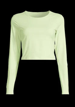 Graphic Crop Long Sleeve - Cool Matcha