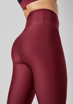 Graphic High Waist Tights - Evening Red