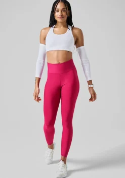 Graphic High Waist Tights - Punch Pink
