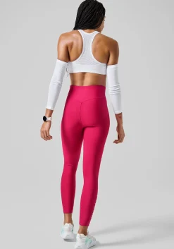 Graphic High Waist Tights - Punch Pink