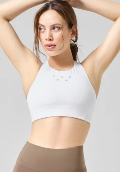 Iconic Longline Sports Bra - White