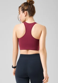 Iconic Wool Lined Sports Bra - Evening Red