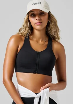 Impact Zip Sports Bra - Black