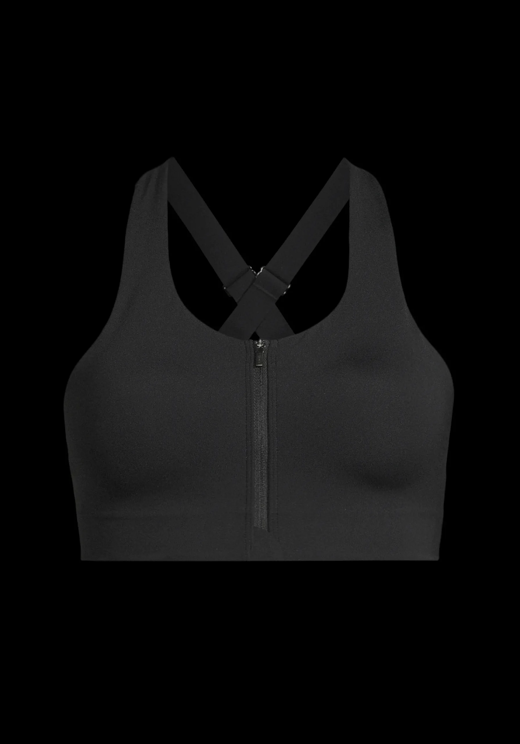 Impact Zip Sports Bra - Black