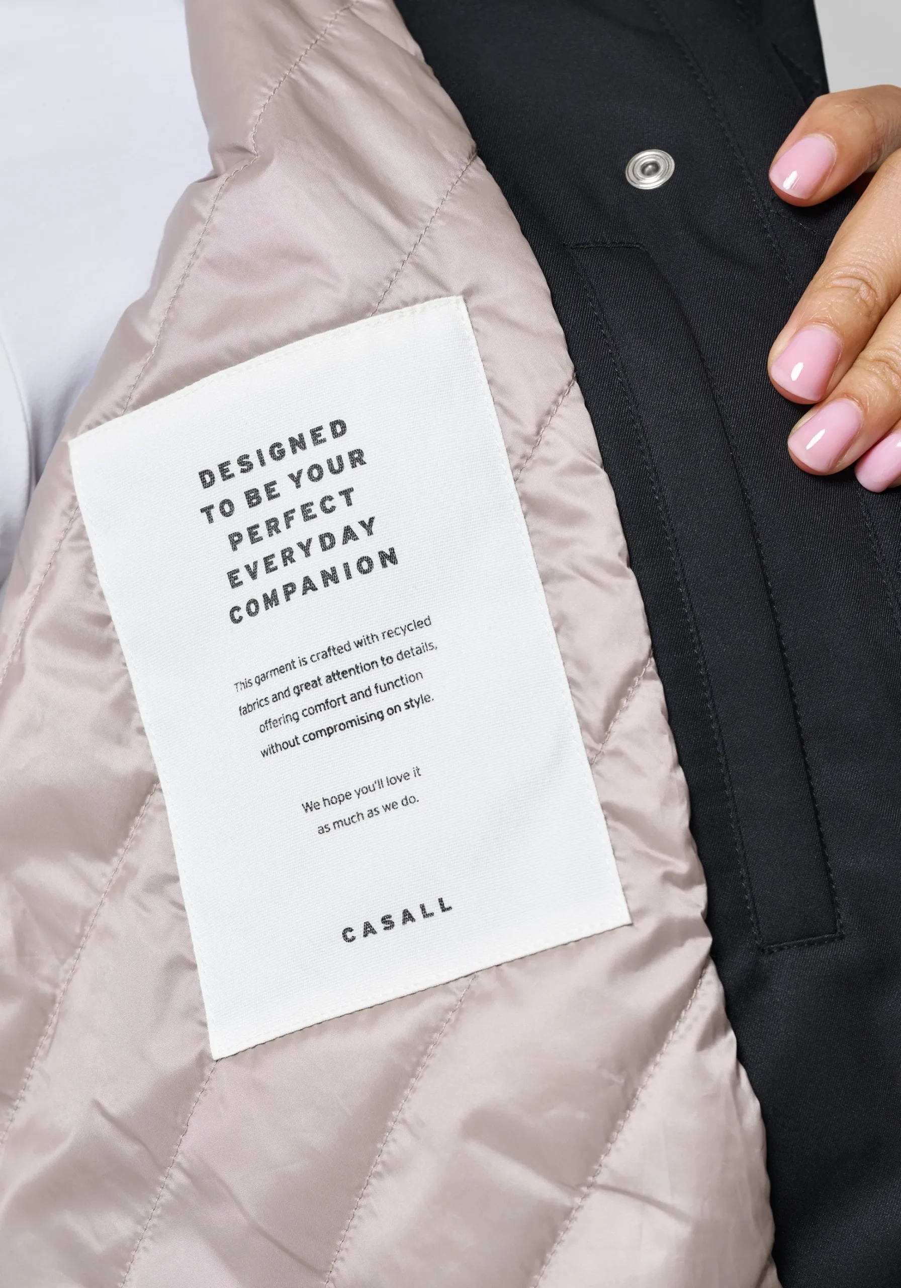 Light Padded Rain Parka - Black