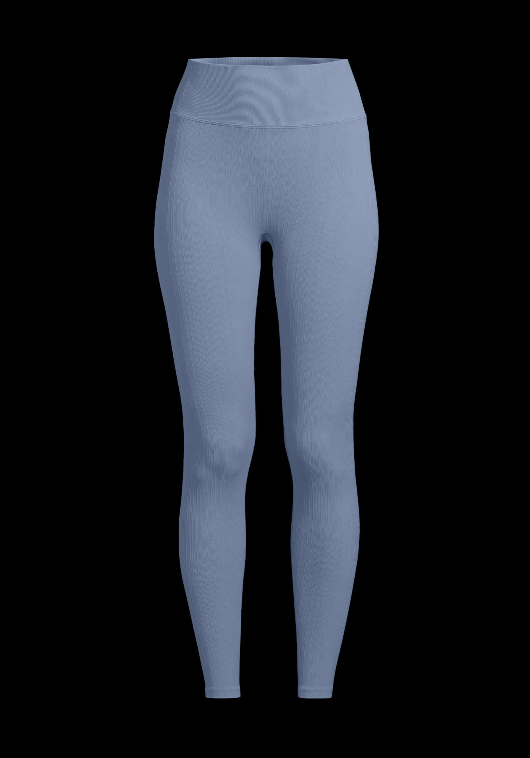 Multi Rib Seamless High Waist Tights - Sense Blue