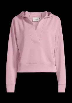 Peachy V-Neck Hoodie - Winter Mauve