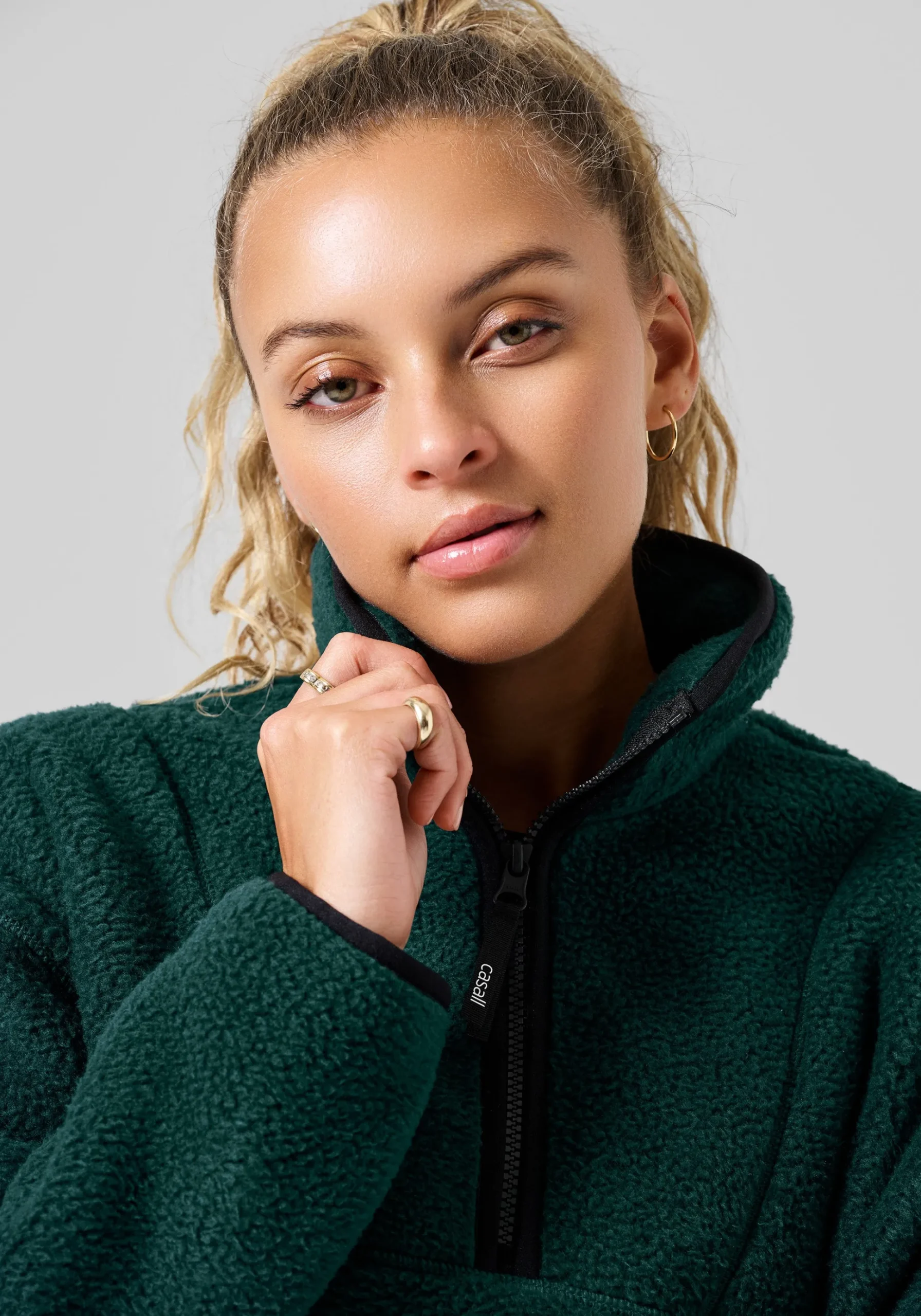 Pile Half Zip - Dark Pine