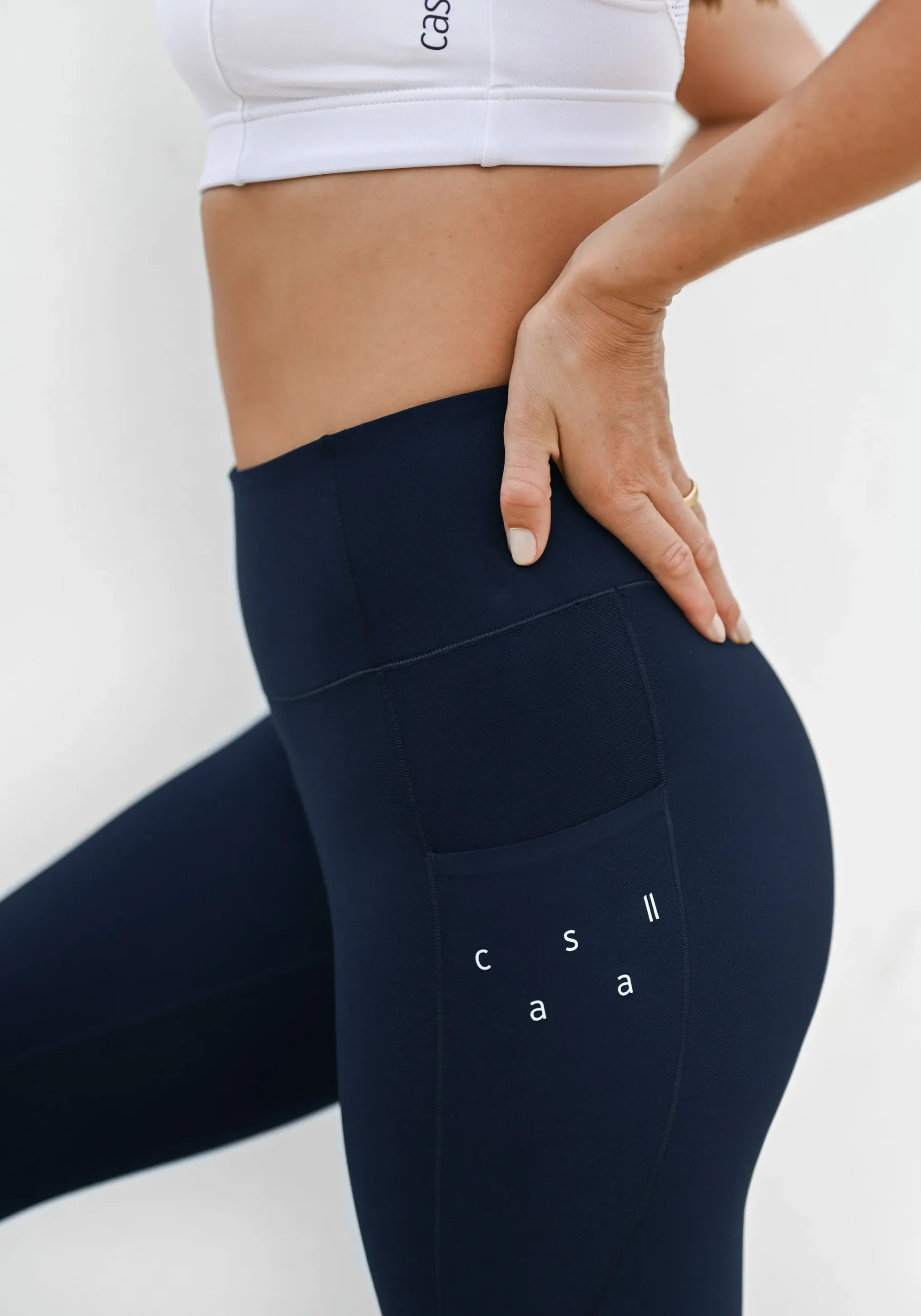 Pure Pocket High Waist Tights - Core Blue