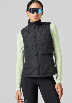 Quilted Running Vest - Black