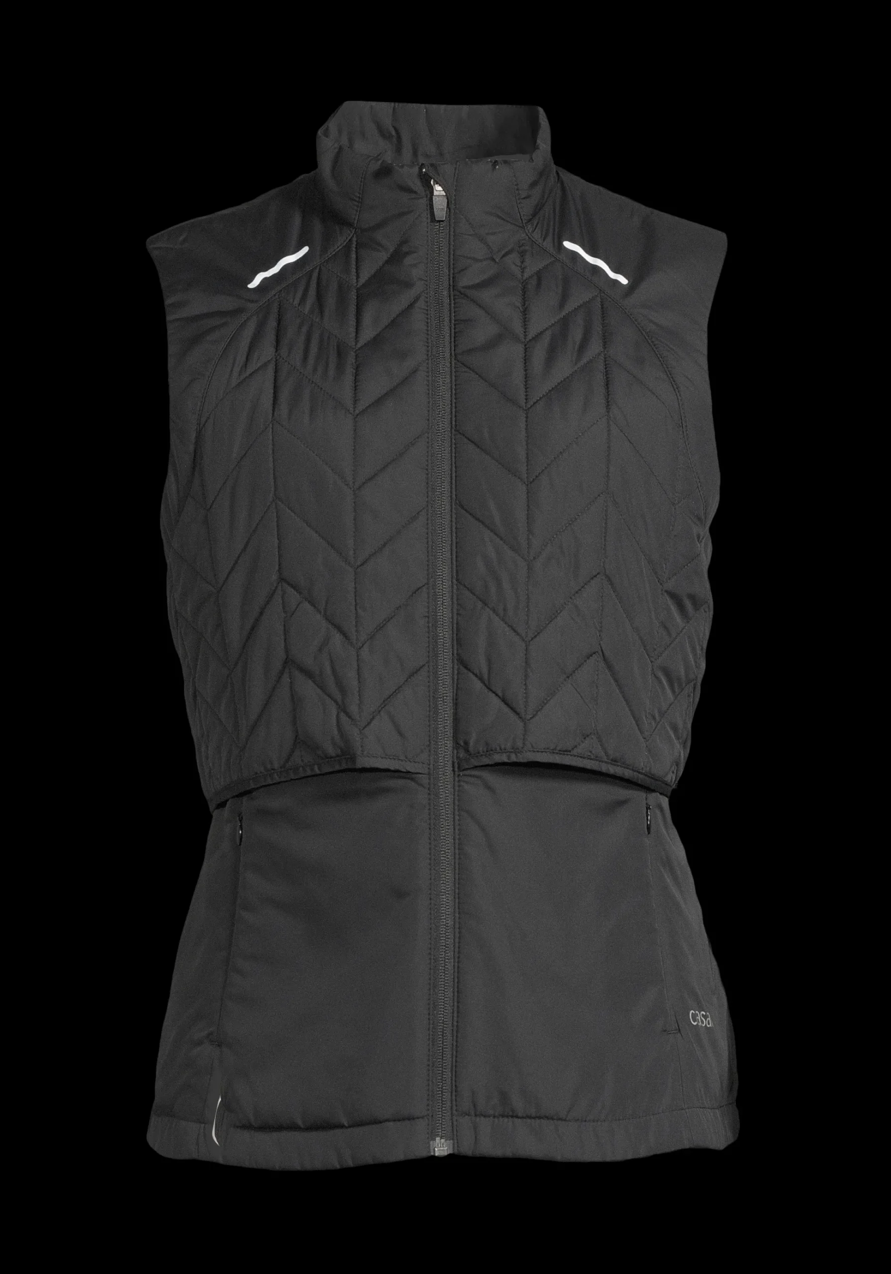 Quilted Running Vest - Black
