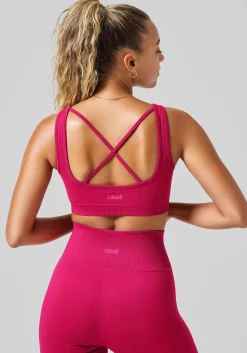Scallop Seamless Bralette - Punch Pink
