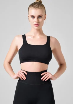 Scallop Seamless Bralette - Black