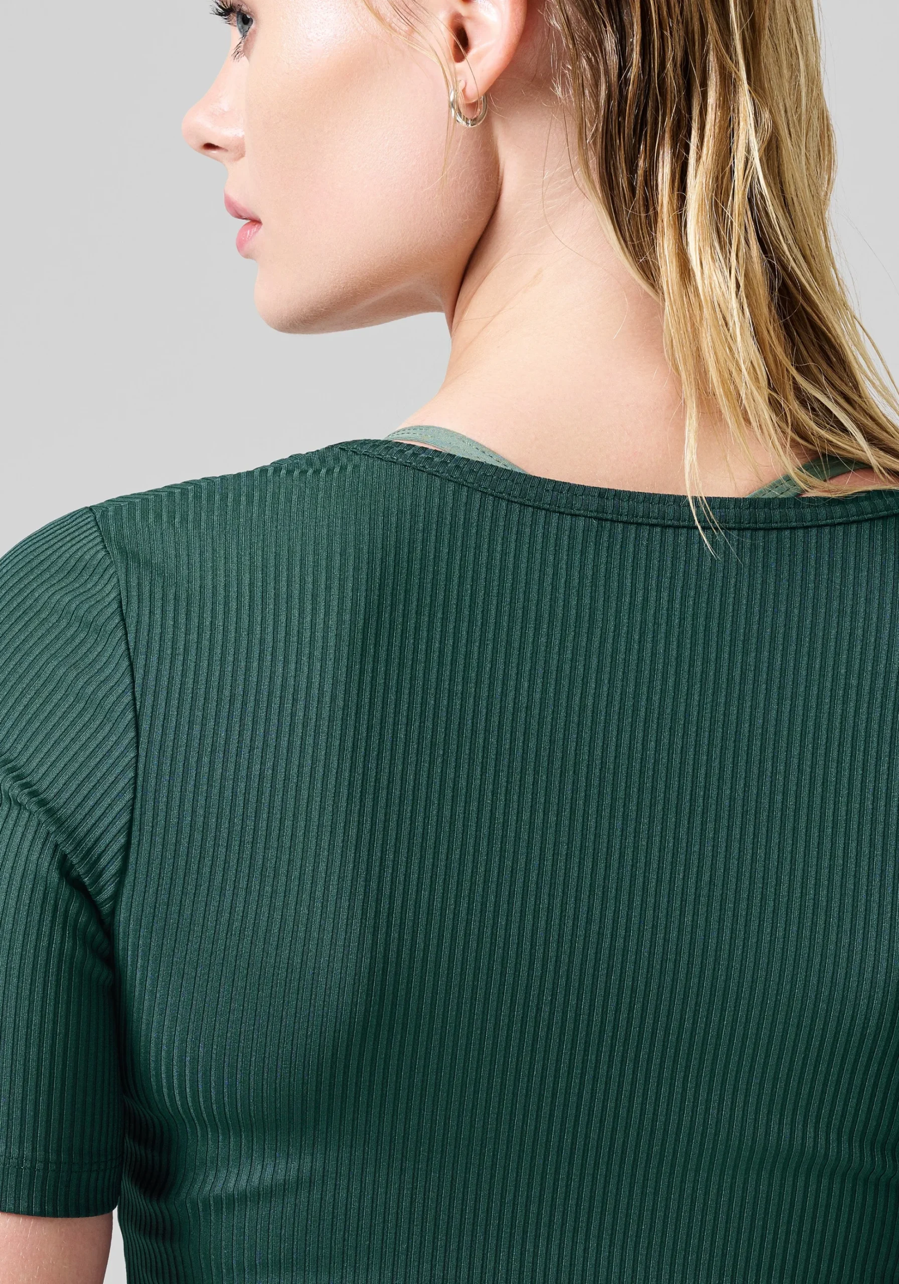 Scoop Rib Tee - Dark Pine