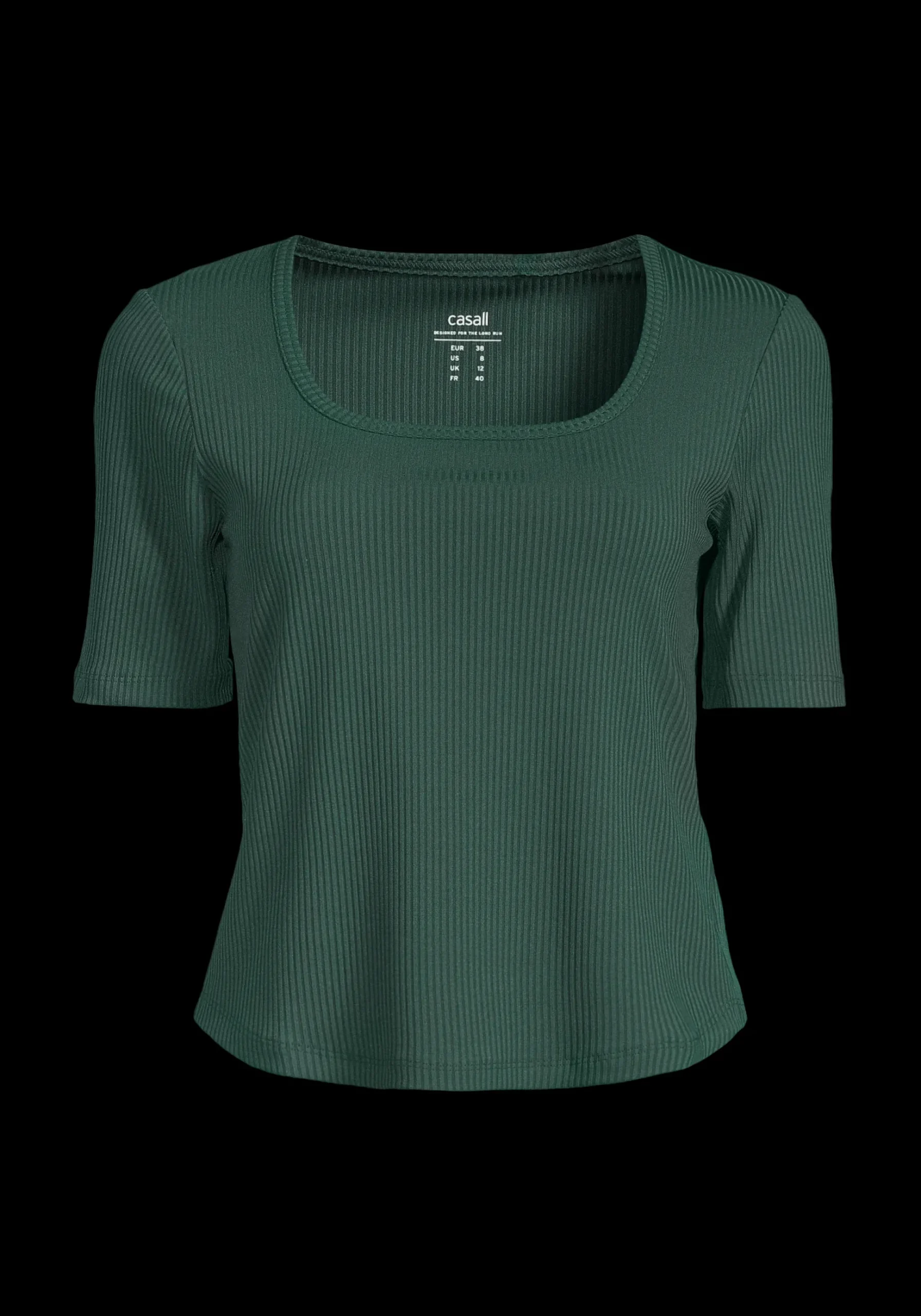 Scoop Rib Tee - Dark Pine