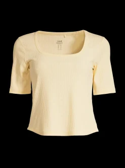 Scoop Rib Tee - Milky Vanilla