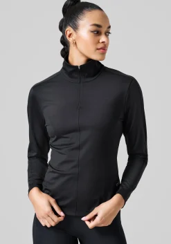 Serene Half Zip Long Sleeve - Black