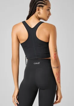 Sharp Back Sport Top - Black