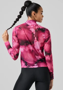Sheer Mock Neck Longsleeve - Ice Pink