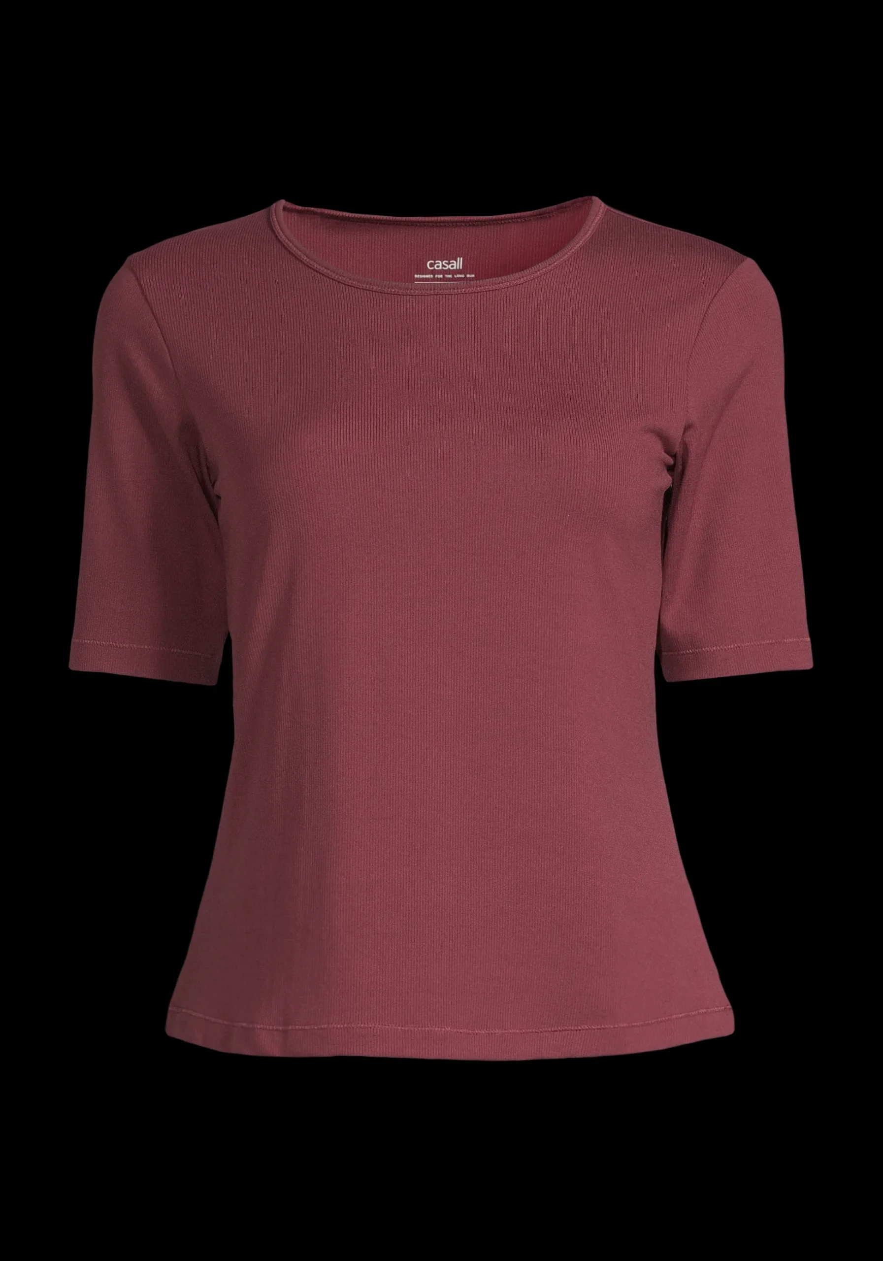 Soft Rib Tee - Evening Red