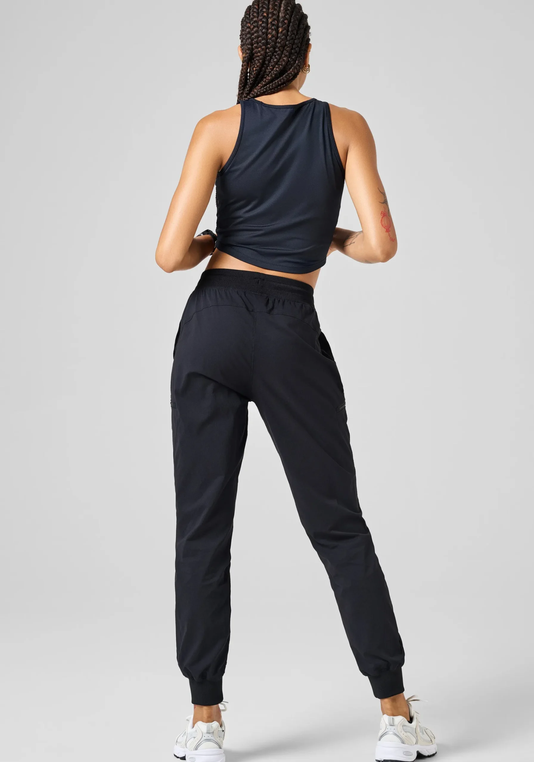 Step Woven Pants - Black