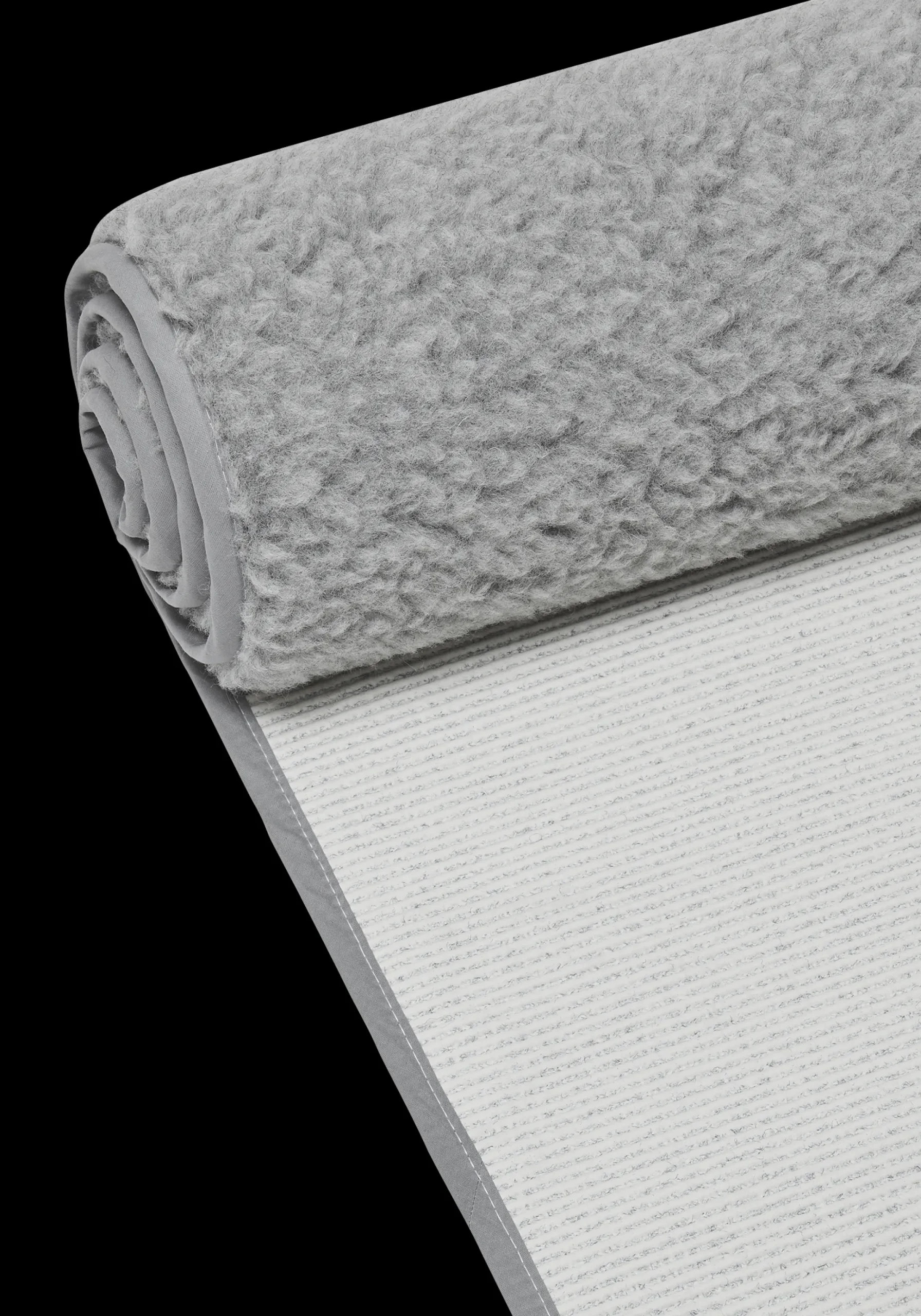 Yoga Mat Natural Wool 200x75cm - Grey