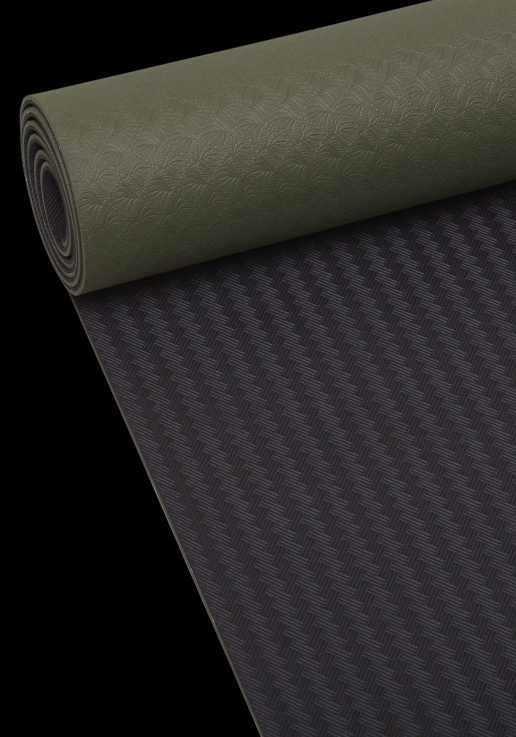 Yoga Mat Position 4mm - Forest Green/Black